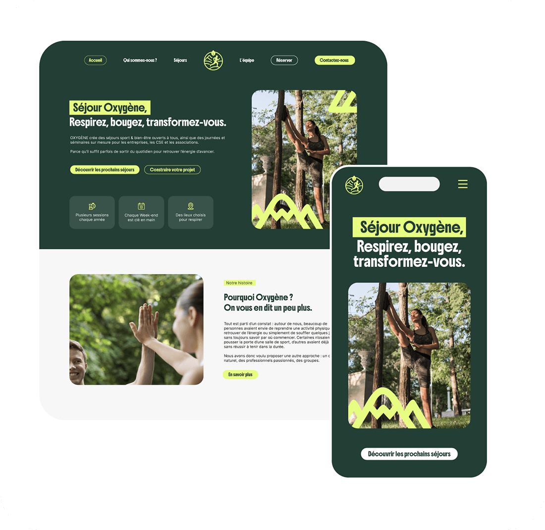 Design responsive desktop et mobile
